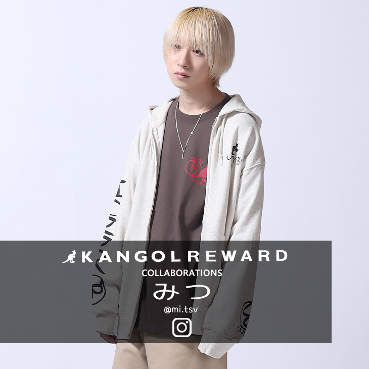 完全受注生産】みつ×KANGOL REWARD コラボZIPパーカー