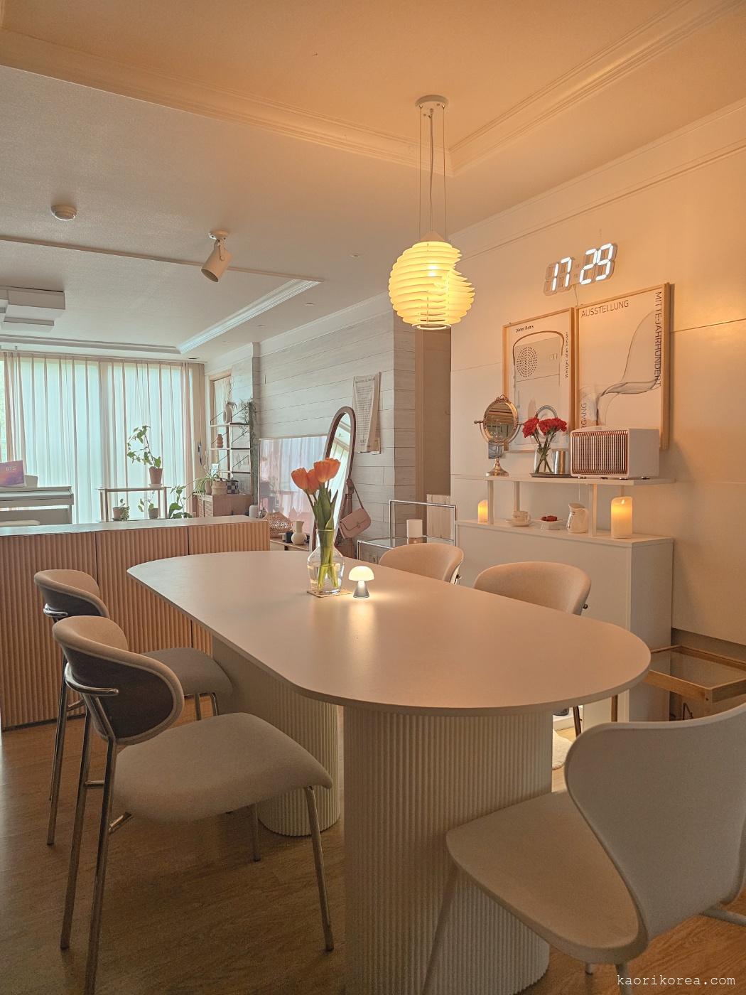 韓国インテリア】ダイニングテーブル＆チェアを新調 ㅣ 韓国家具