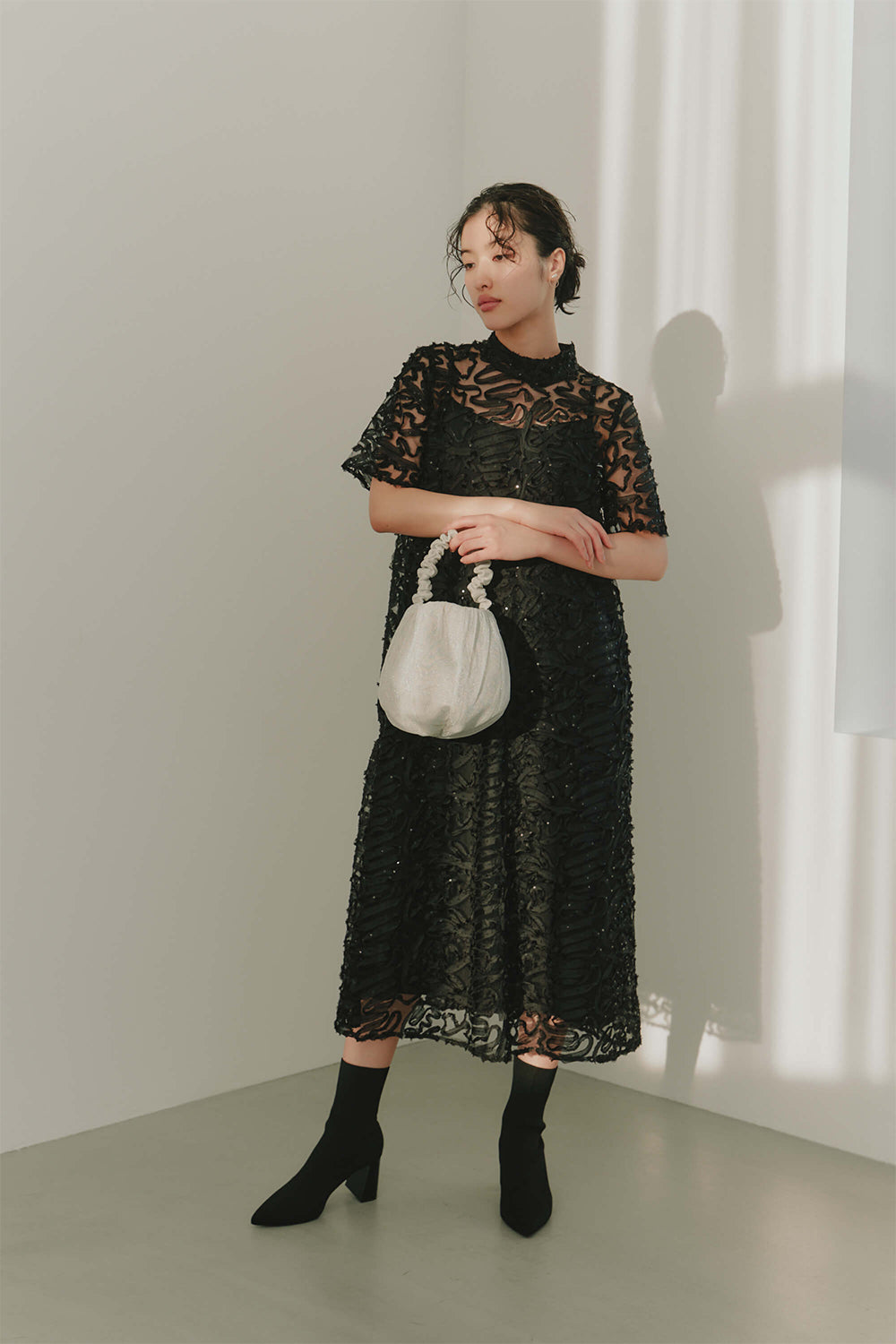 kaene公式オンラインストア テープエンブロイダリースパンコールドレス