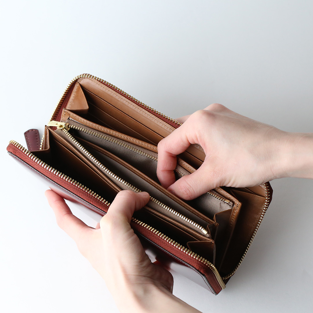 コードバン ラウンドファスナー長財布 | 香久山鞄