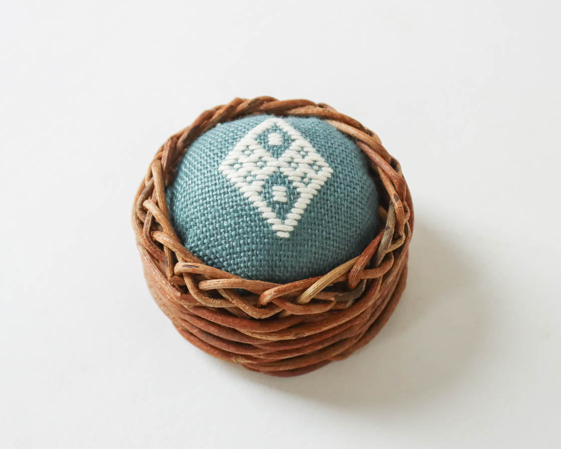 青森 針山 こぎん刺し (青緑)