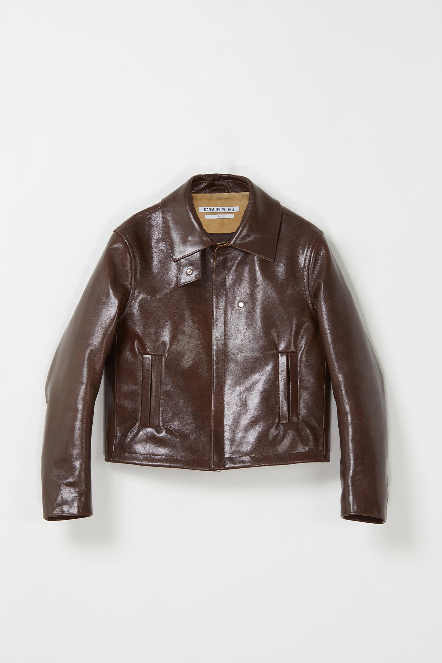 Brown 2-way Pocket Goat Leather Jacket – KARMUEL YOUNG