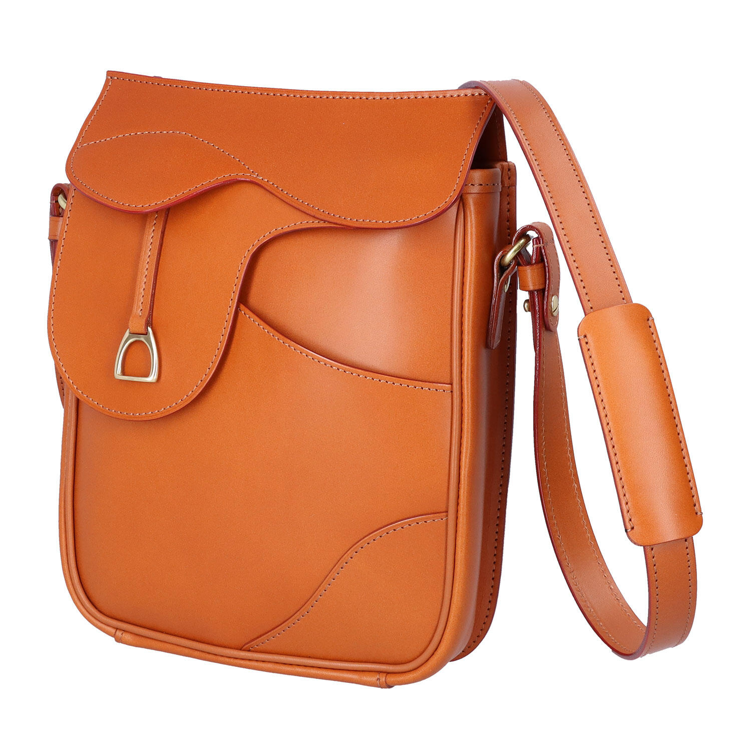 A5 栃木レザー あぶみ 縦型 薄型 ショルダーバッグ | 株式会社