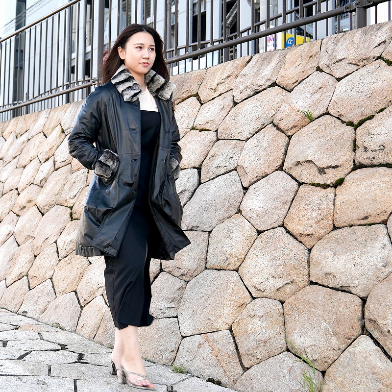 REKISAMIラムレザーコート フリーダムレザー トレンチコート