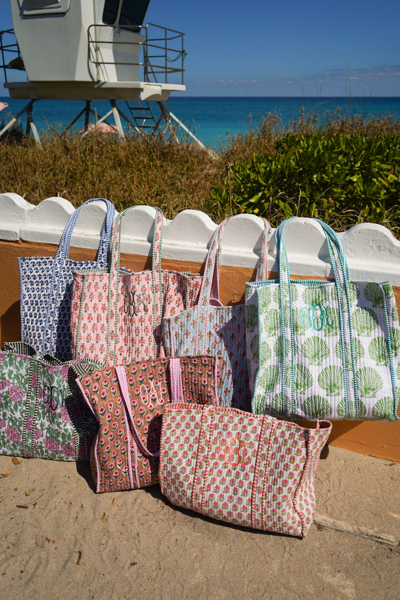 Quilted Block-Print Tote Bag – KenzKustomz