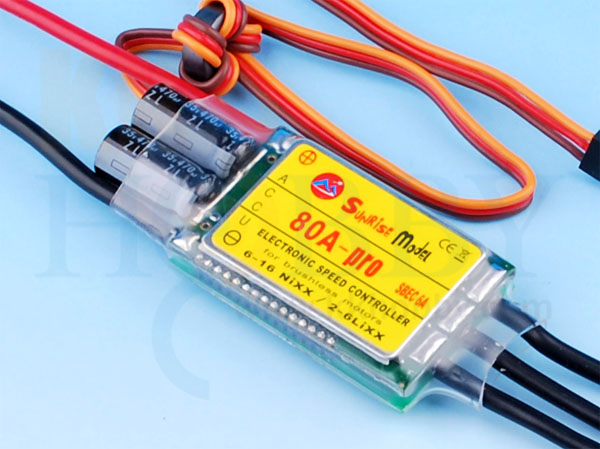 KK HOBBY 】 Sunrise Model 80A PRO SBEC 6A ブラシレスESC アンプ