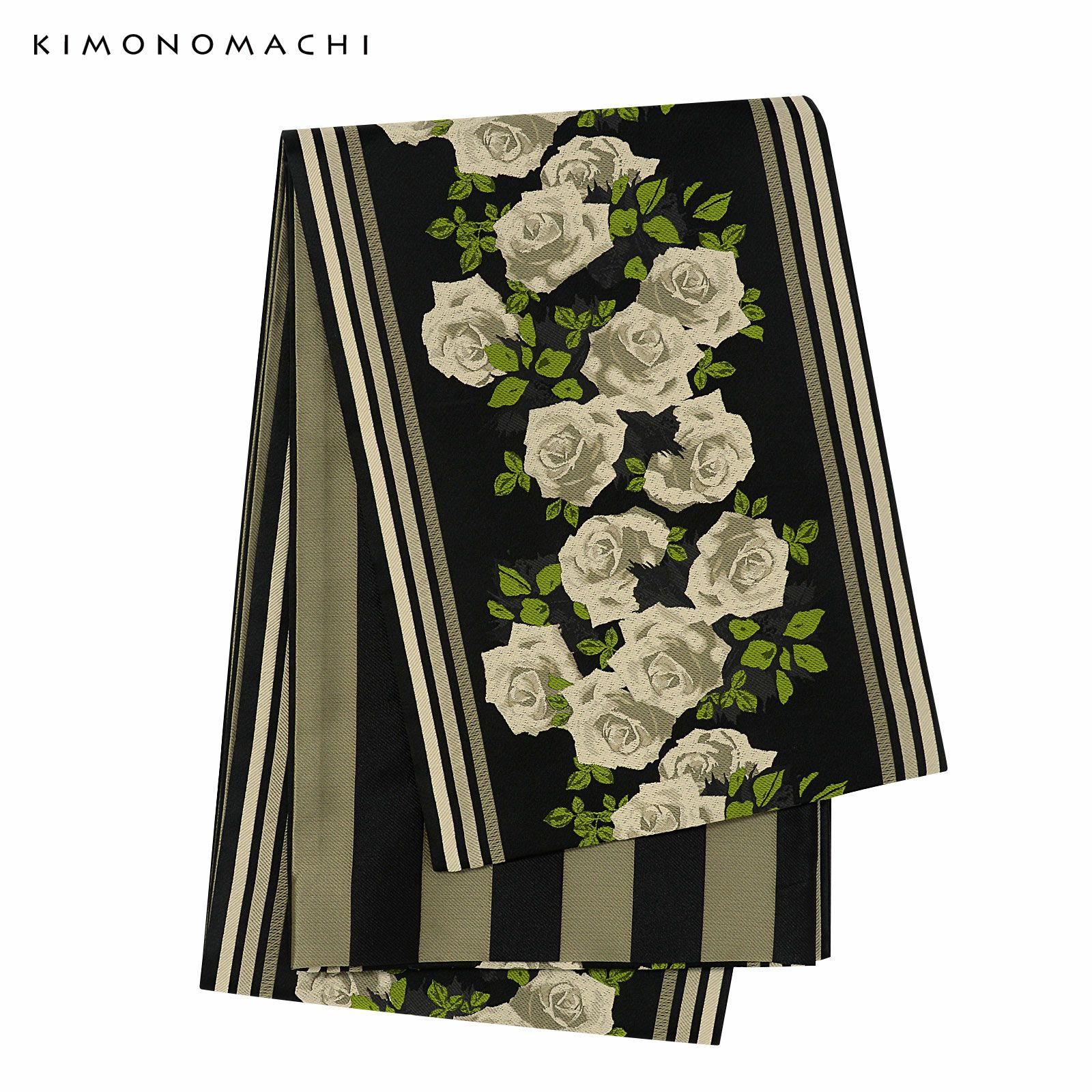 京袋帯 単品 数量限定 KIMONOMACHI オリジナル「黒 アンティークローズ