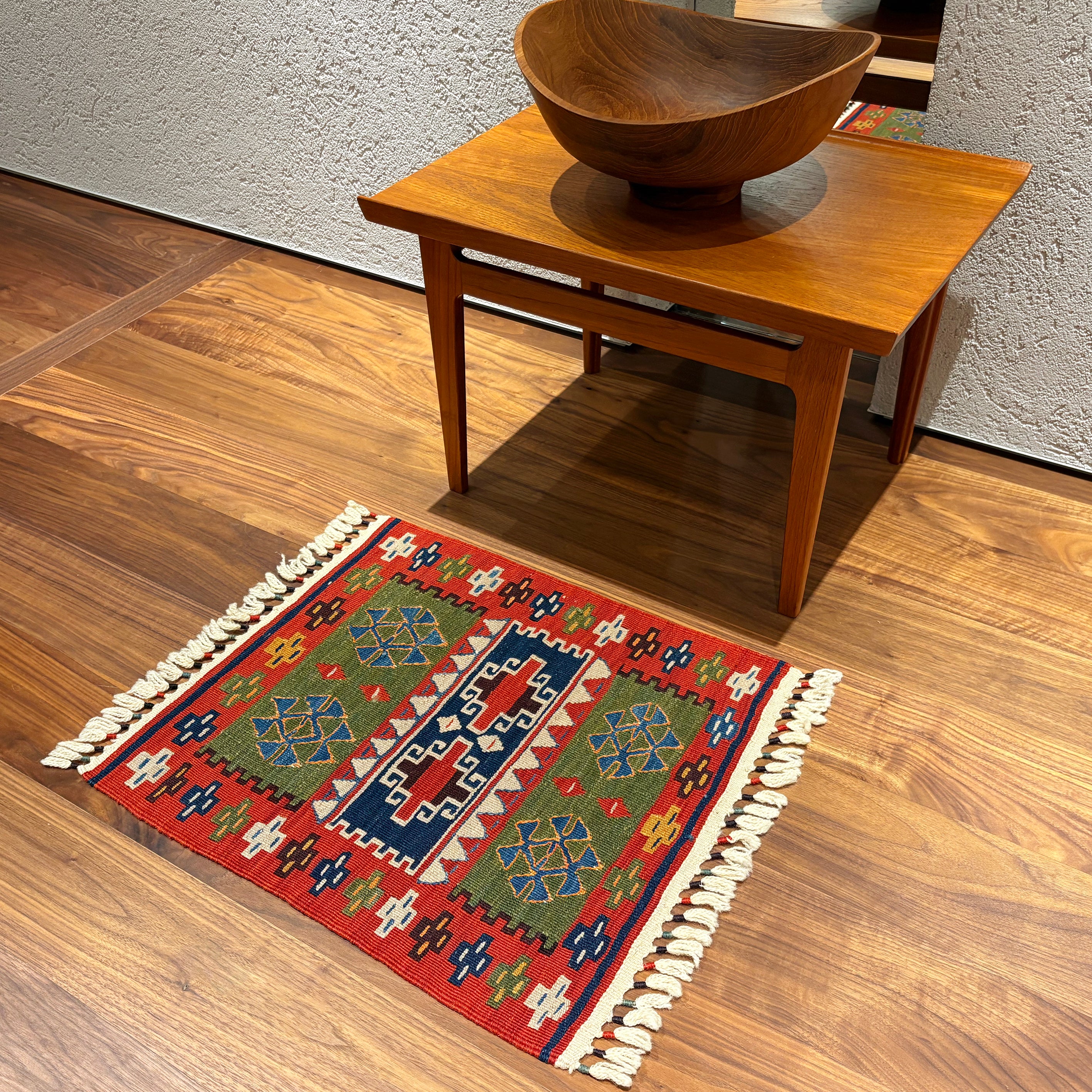 玄関マット ニューキリム トルコ・コンヤ 55×49㎝ (No.07825) – キリム