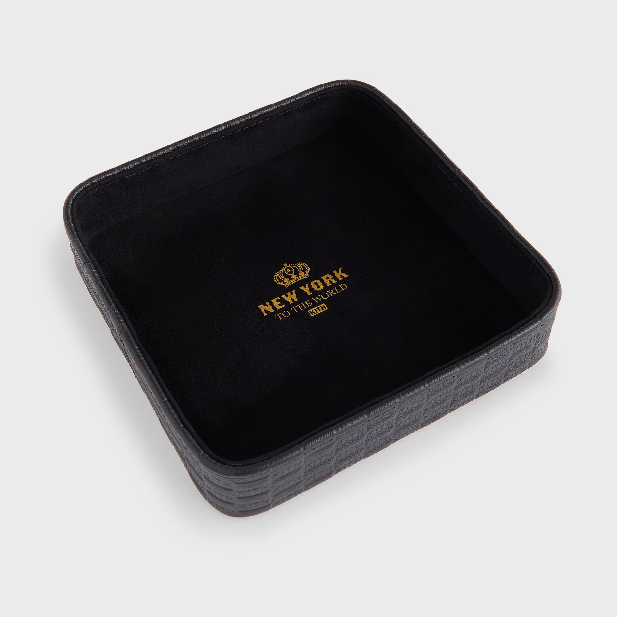 Kith Monogram Leather Catchall Tray - Black