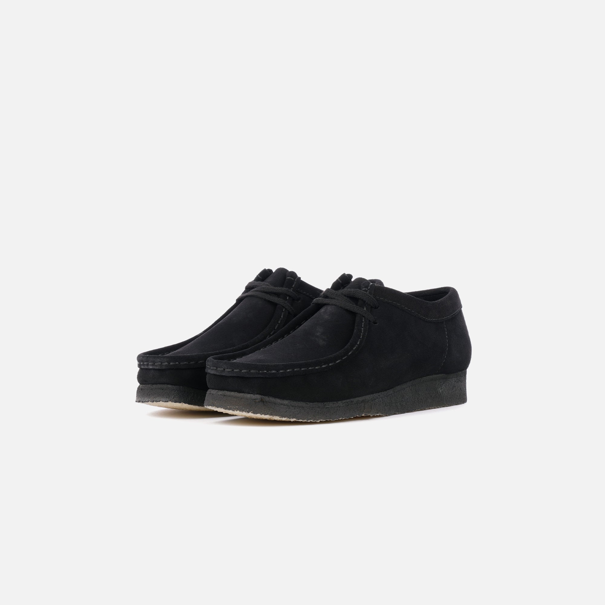 Clarks Wallabee - Black Suede – Kith