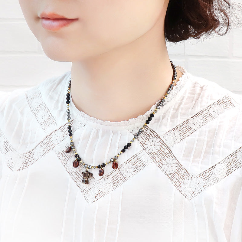 レシピNo.KR1260 コーヒーチャームのビターテイストアクセサリー2種