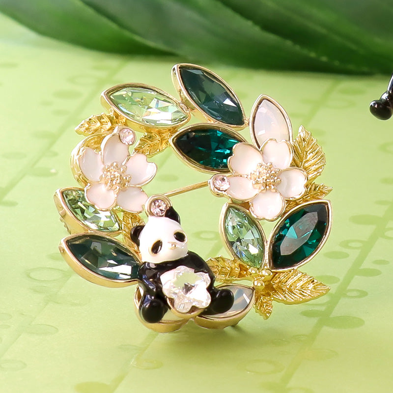 レシピNo.KR1298 石座チャームパンダのアクセサリー3種 – 貴和製作所