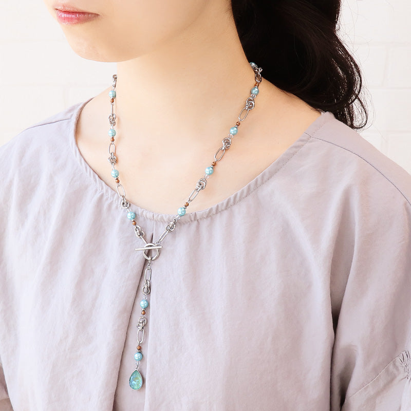 レシピNo.KR1242 クリスタルパールのY字2WAYネックレス – 貴和製作所