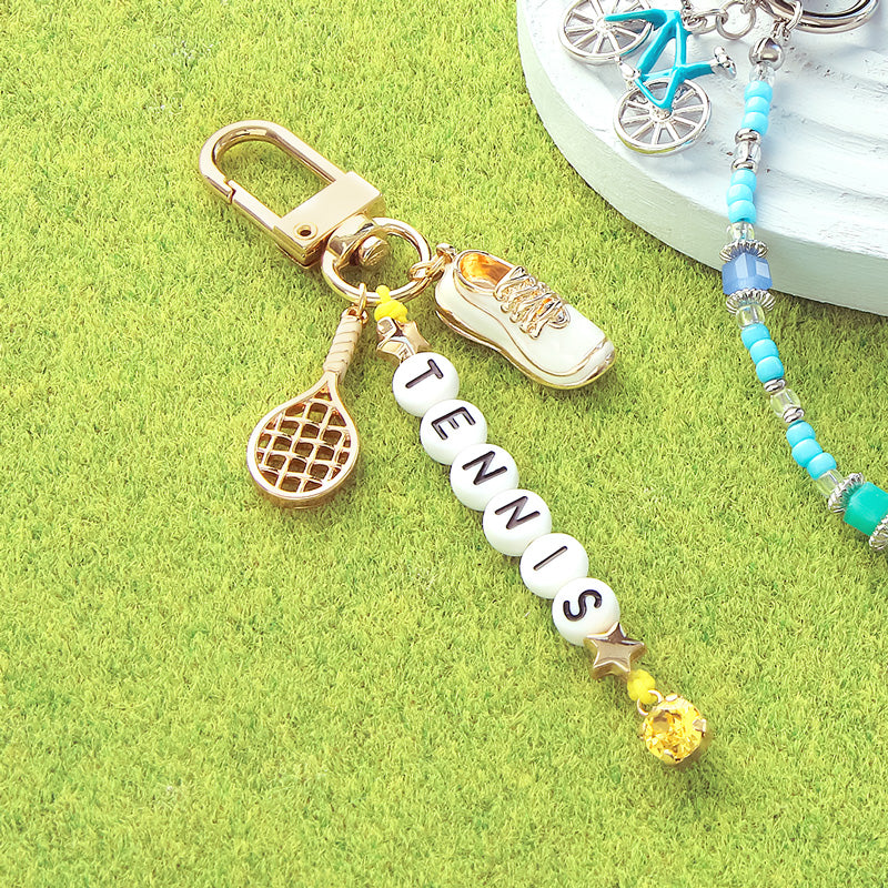 レシピNo.KR0993 スポーツチャームのキーホルダー2種 – 貴和製作所