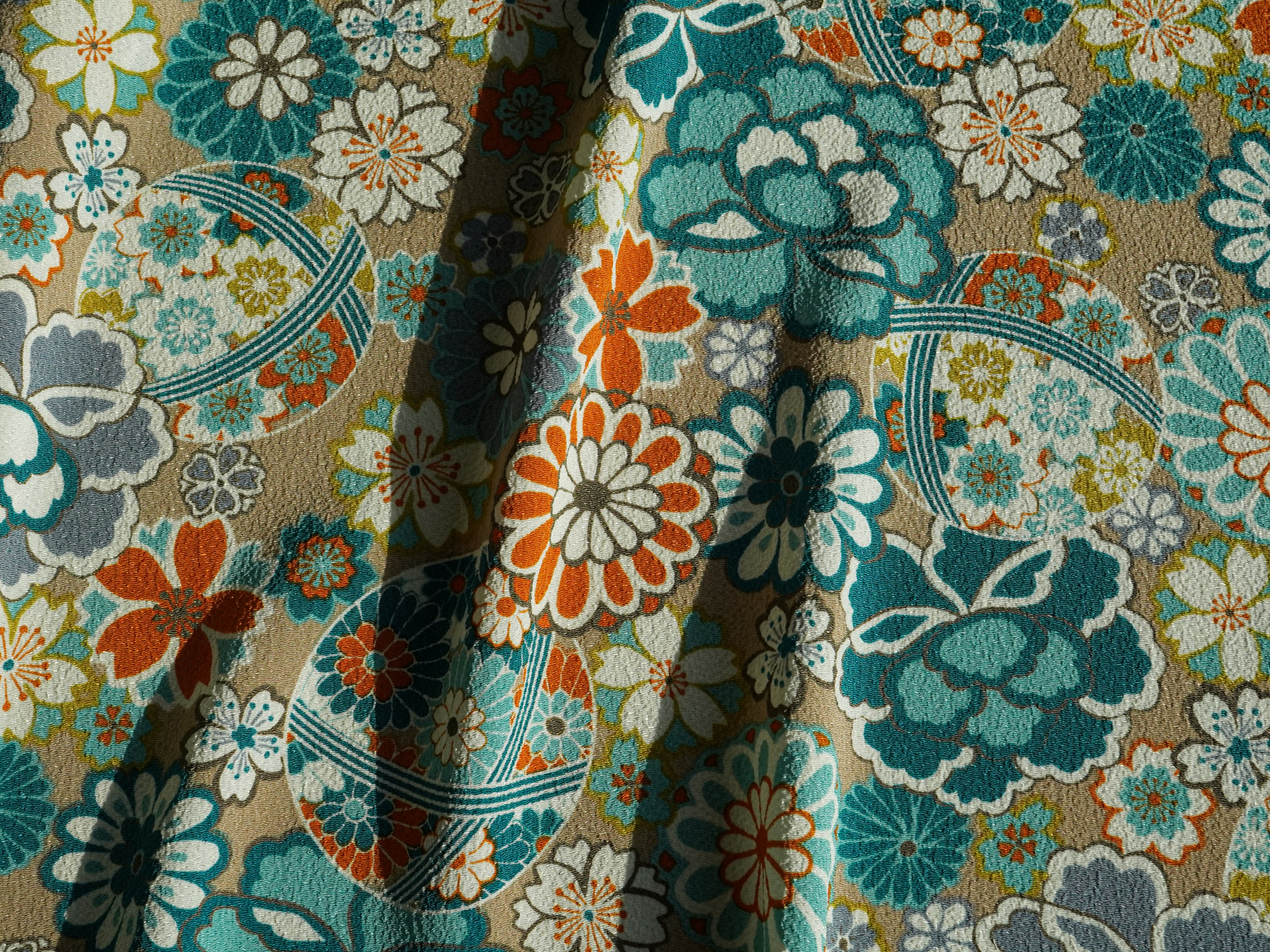 KKP2338 HM-117 二越ちりめん®多色プリント｜プリント｜ポリエステル