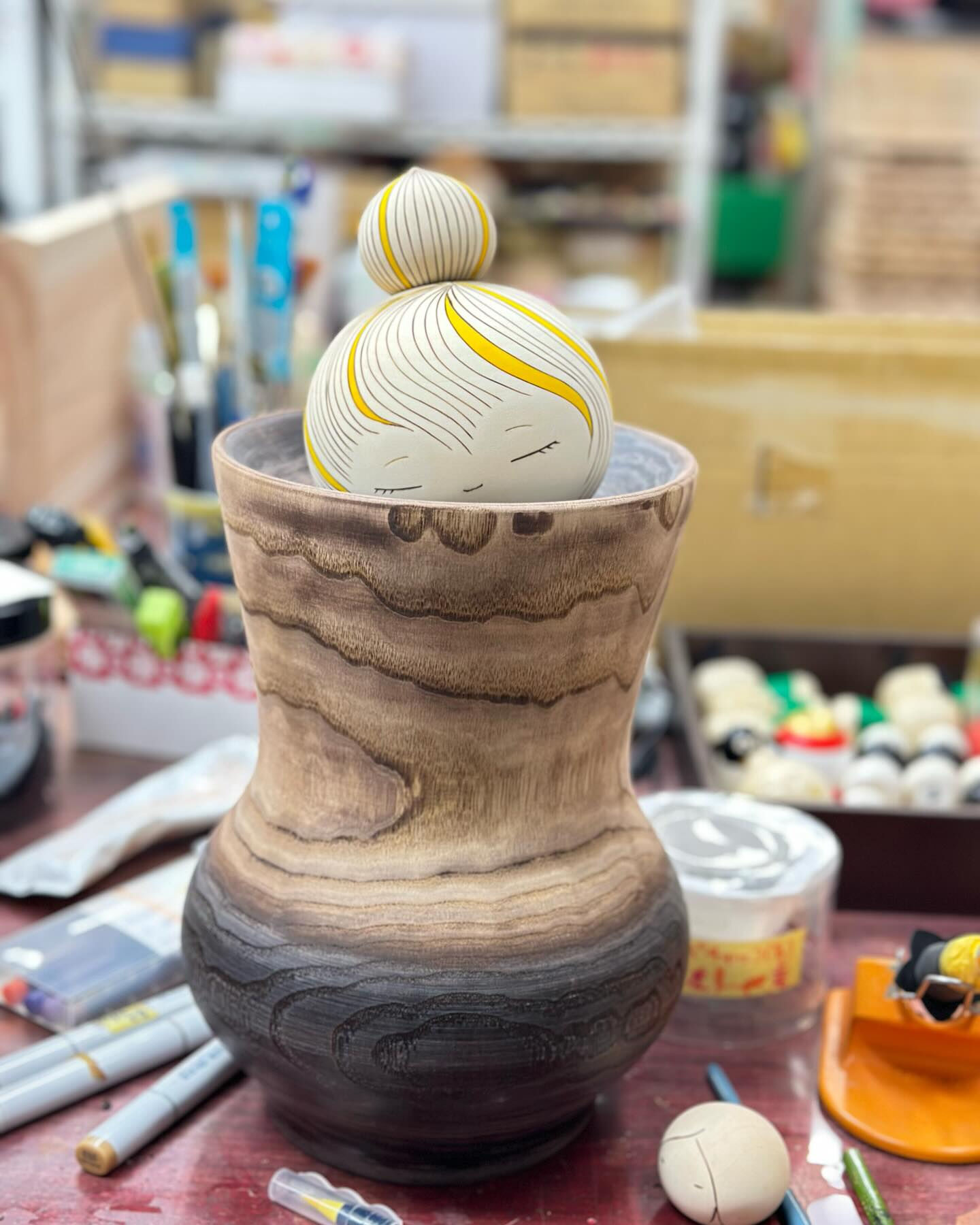 第30回全国創作こけし美術展in渋川に向けて、逸品作のこけし | ブログ