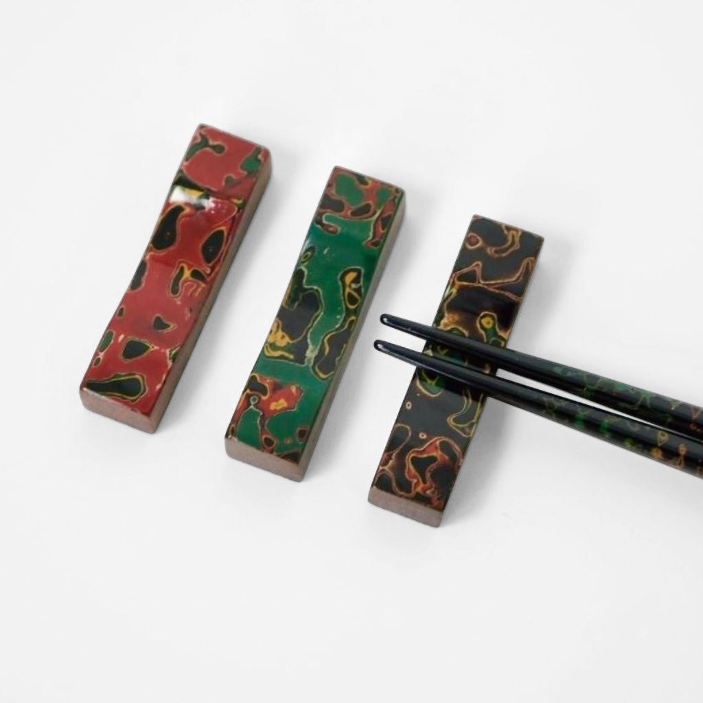 津軽 唐塗 角箸置き – 漆器 高翆