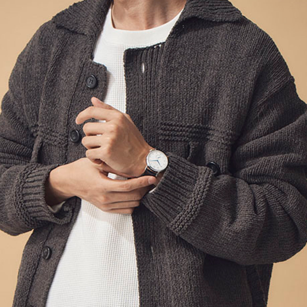 Knot CAS-36SVWH1 腕時計 メンズ レディース 機械式 ホワイト 日本製