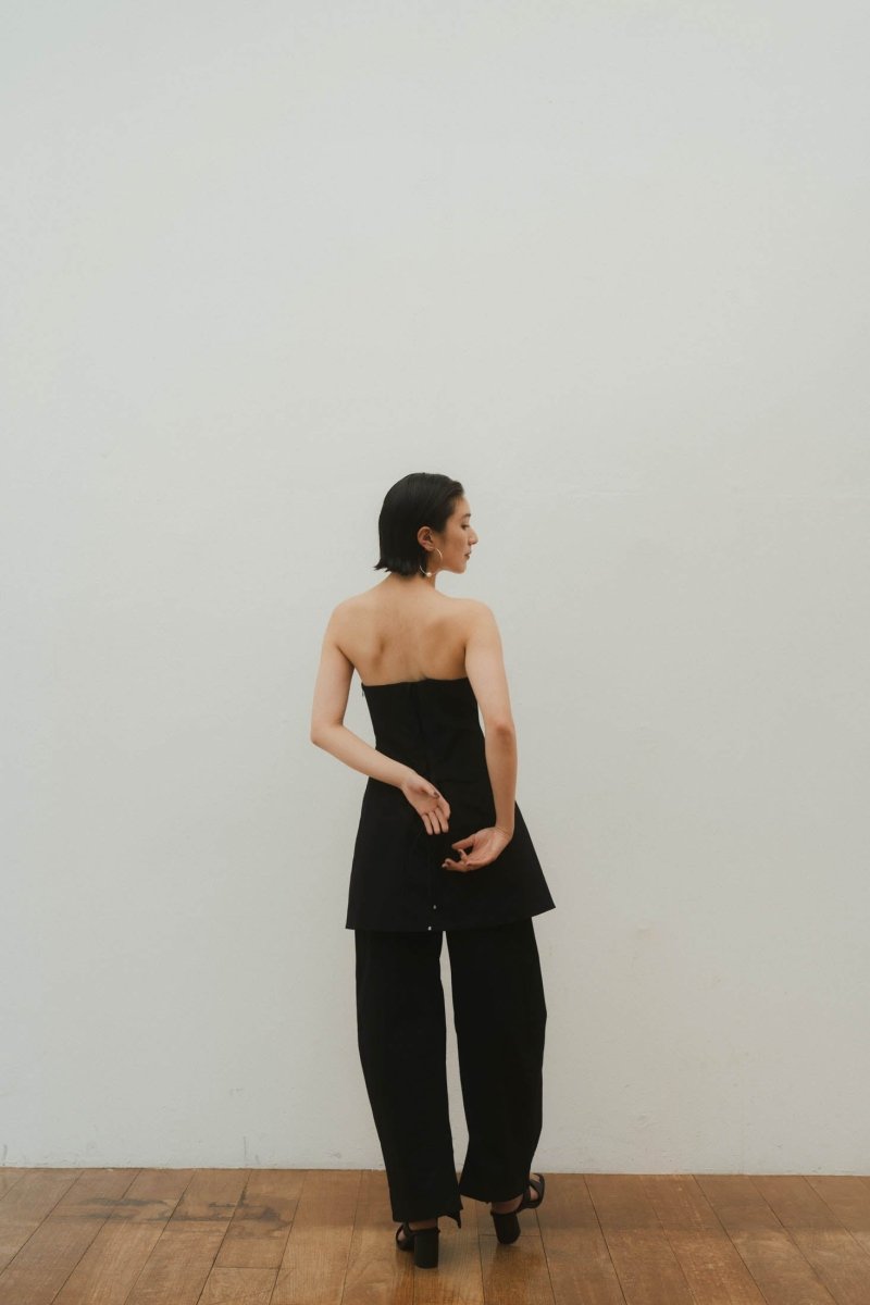 lace up bare tunic/black | KNUTH MARF