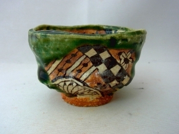 深見文紀作漫画織部ぐい呑み: 熊谷陶料 陶芸用粘土・釉薬・原料、材料販売