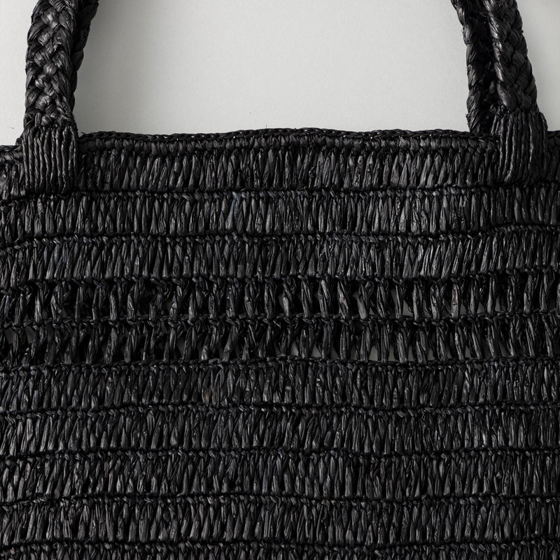 ラフィア ライントートバック 黒 M – kuros.style