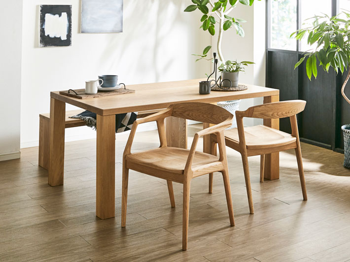 ✨稀少✨ フジシ RINGO ARM 天然木 肘置き ダイニング デスク チェア