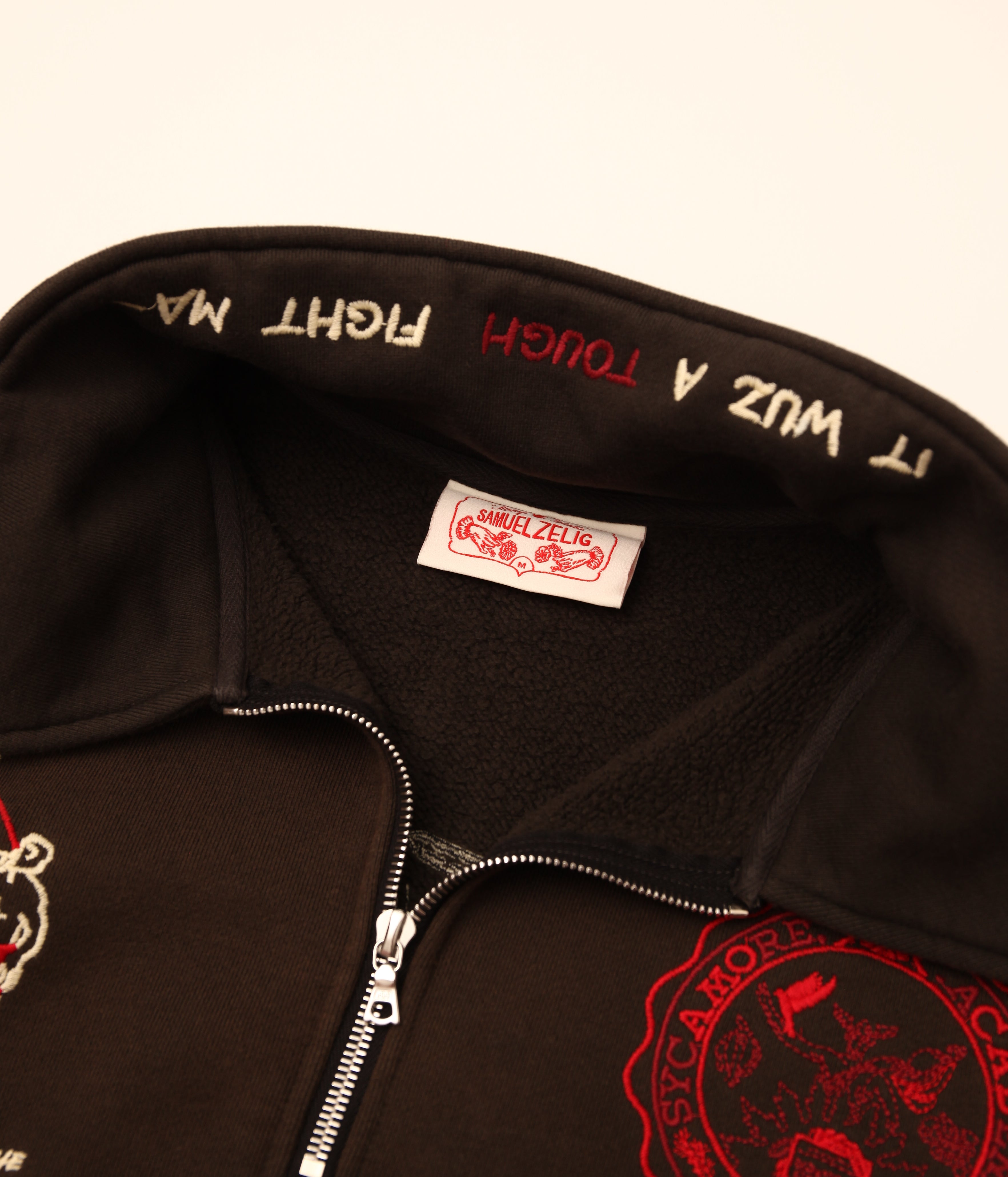 Samuel Zelig / VARSITY 1/4 ZIP (BLACK) – LAFUNQUE