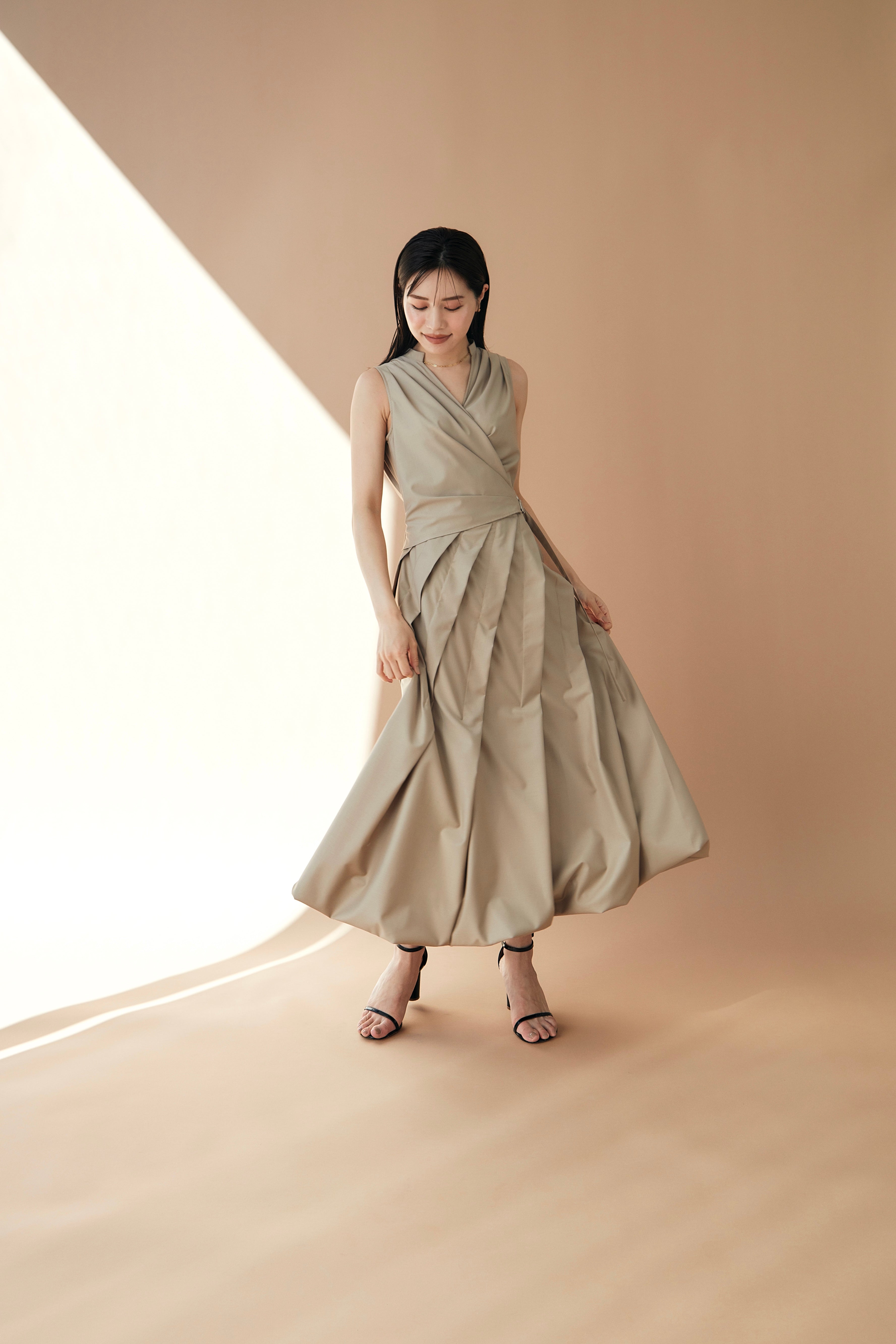 再入荷】Spiral balloon Dress – L'AUBE BLANC