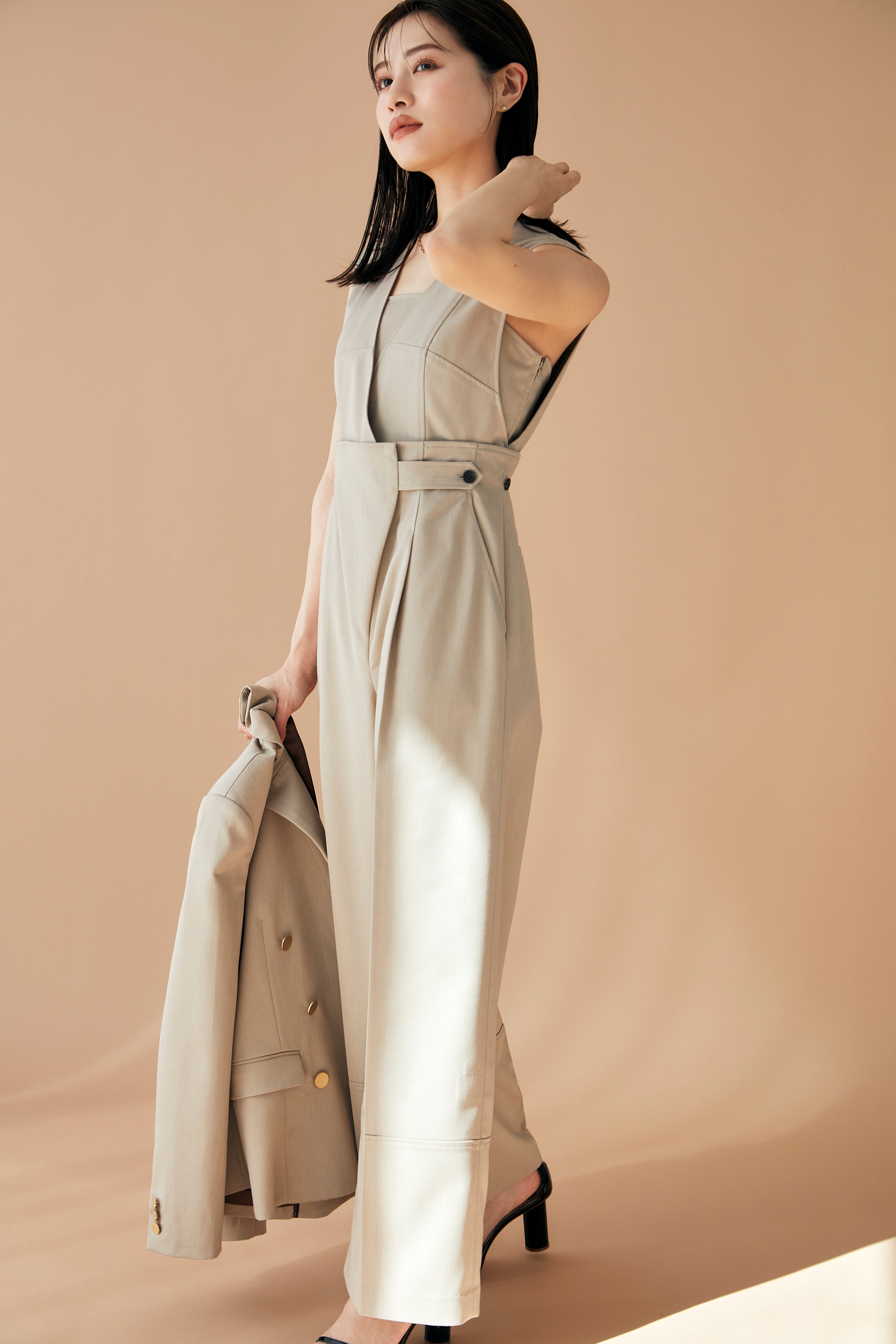 laubeblanc】 4way Twill Combinaison ブラウン