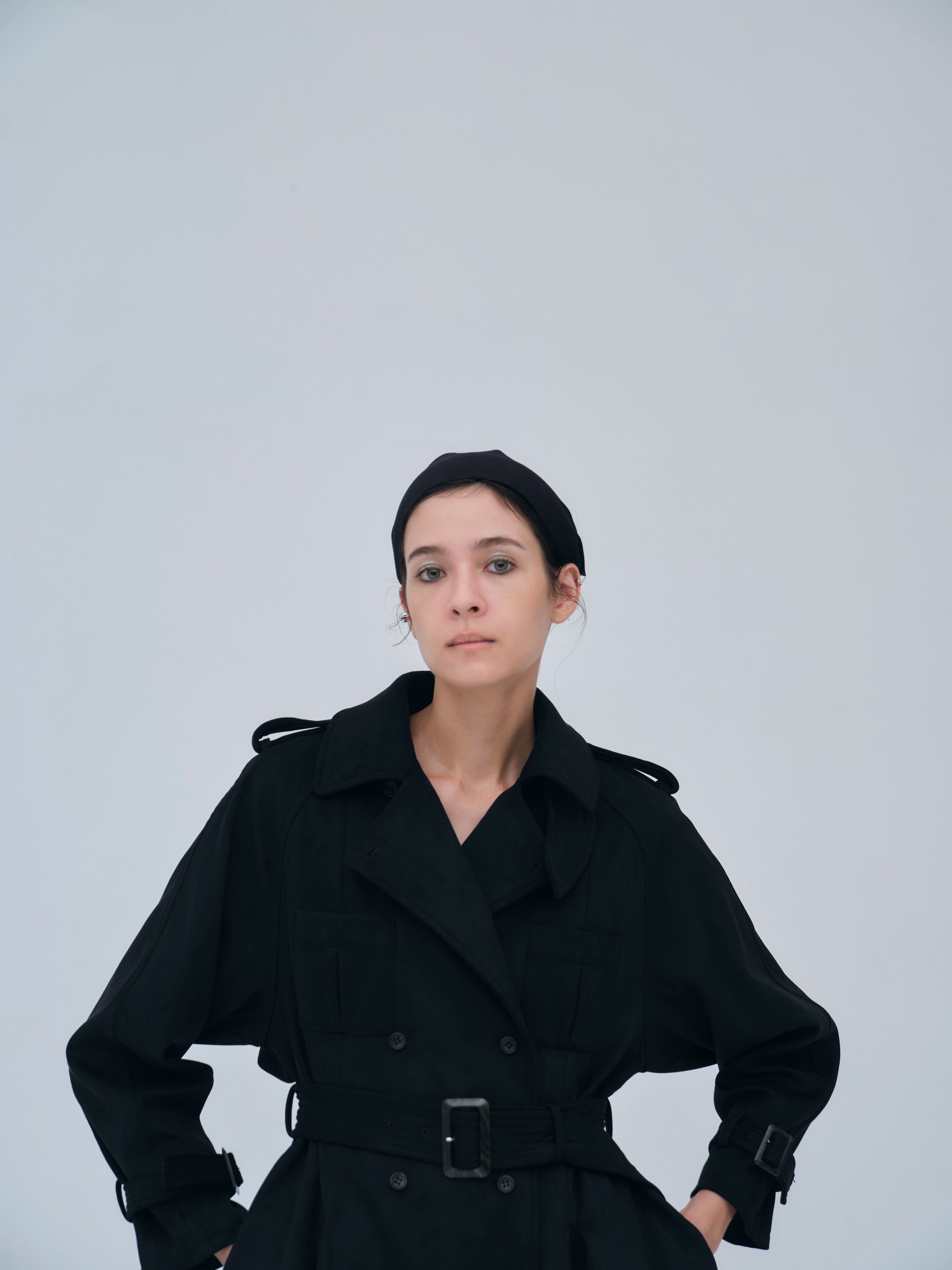 Cropped Suede Trench Coat – L'AUBE BLANC