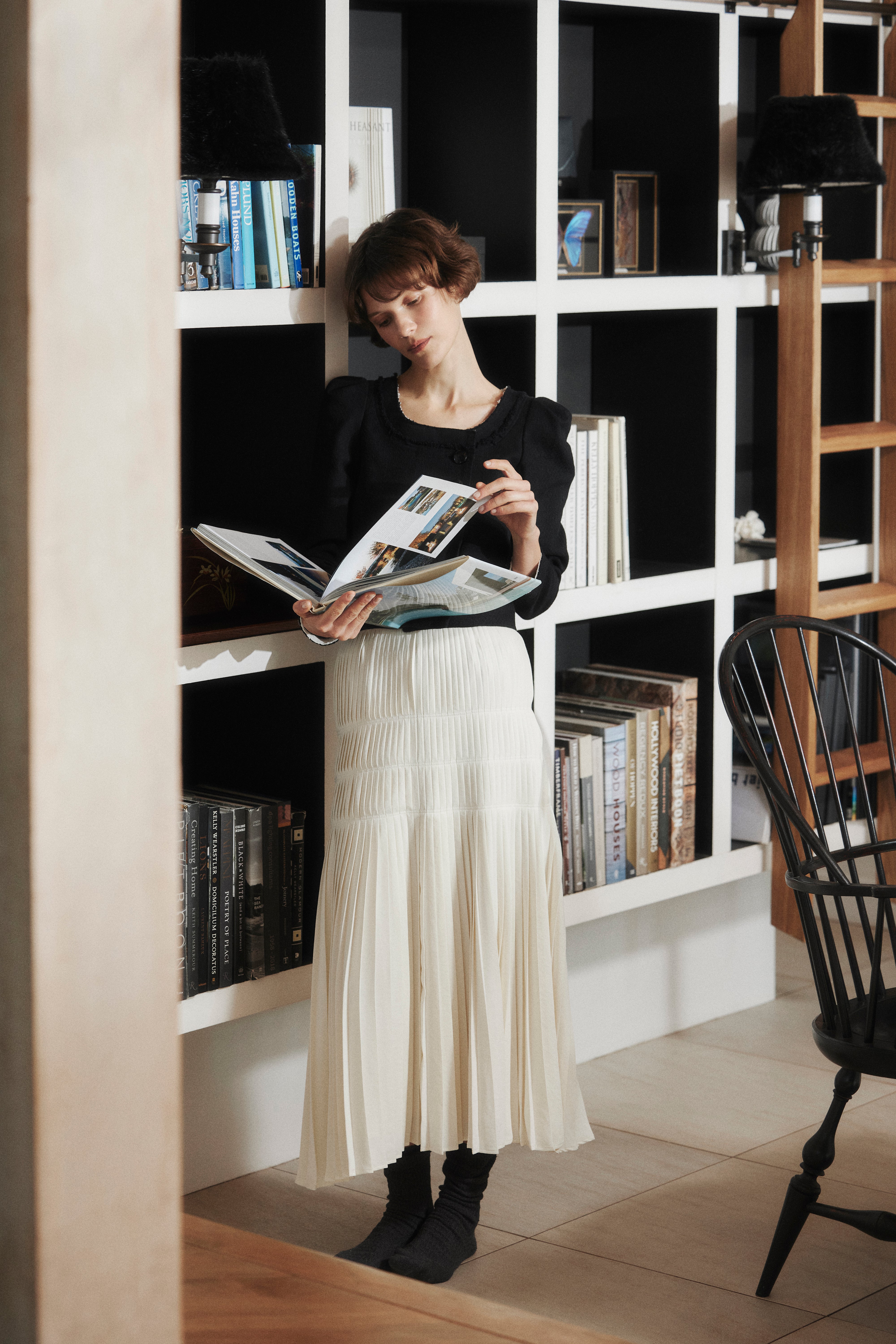 Gigot Sleeve Tweed Jacket – L'AUBE BLANC