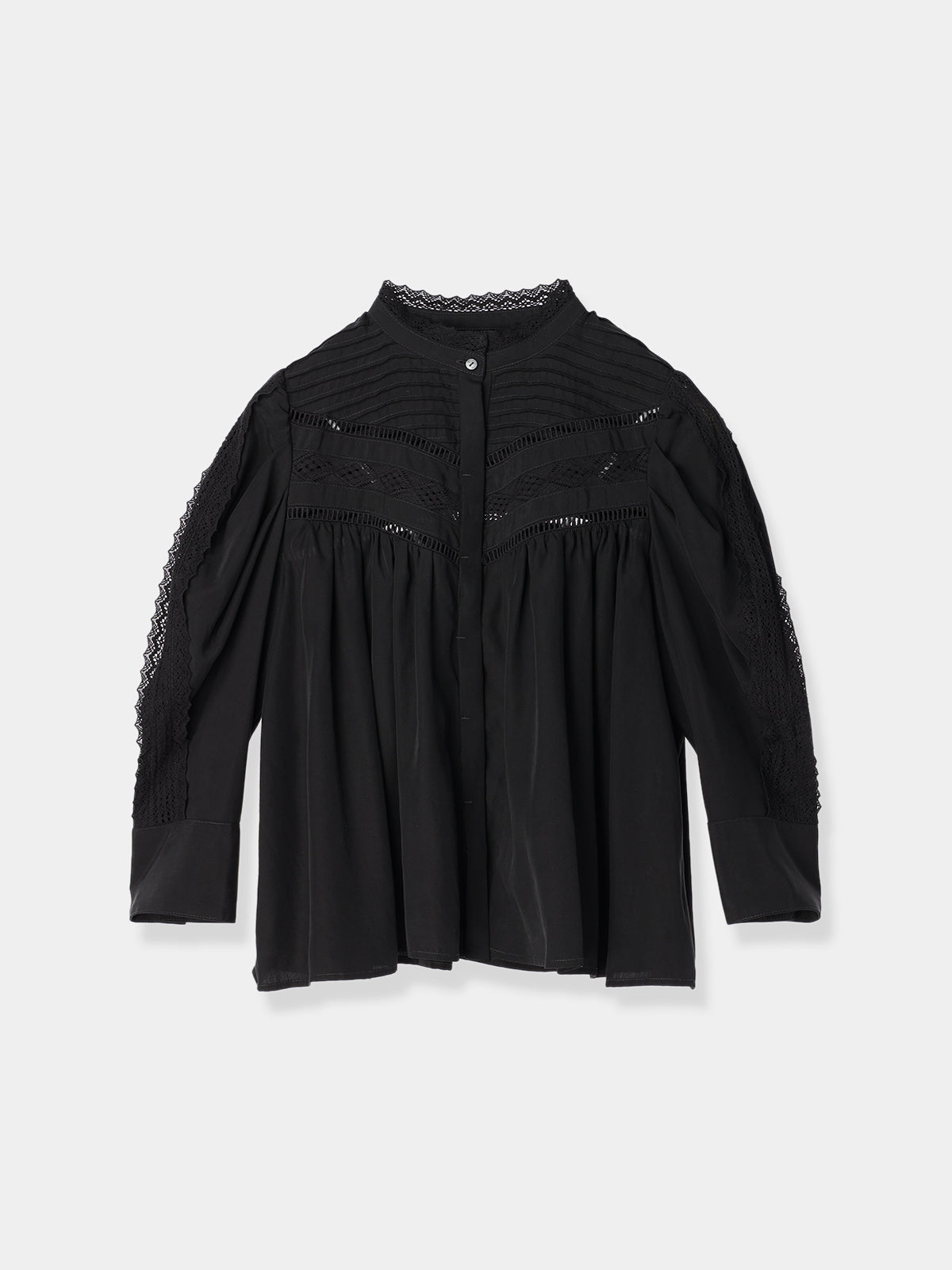 Drape sleeve lace blouse – L'AUBE BLANC