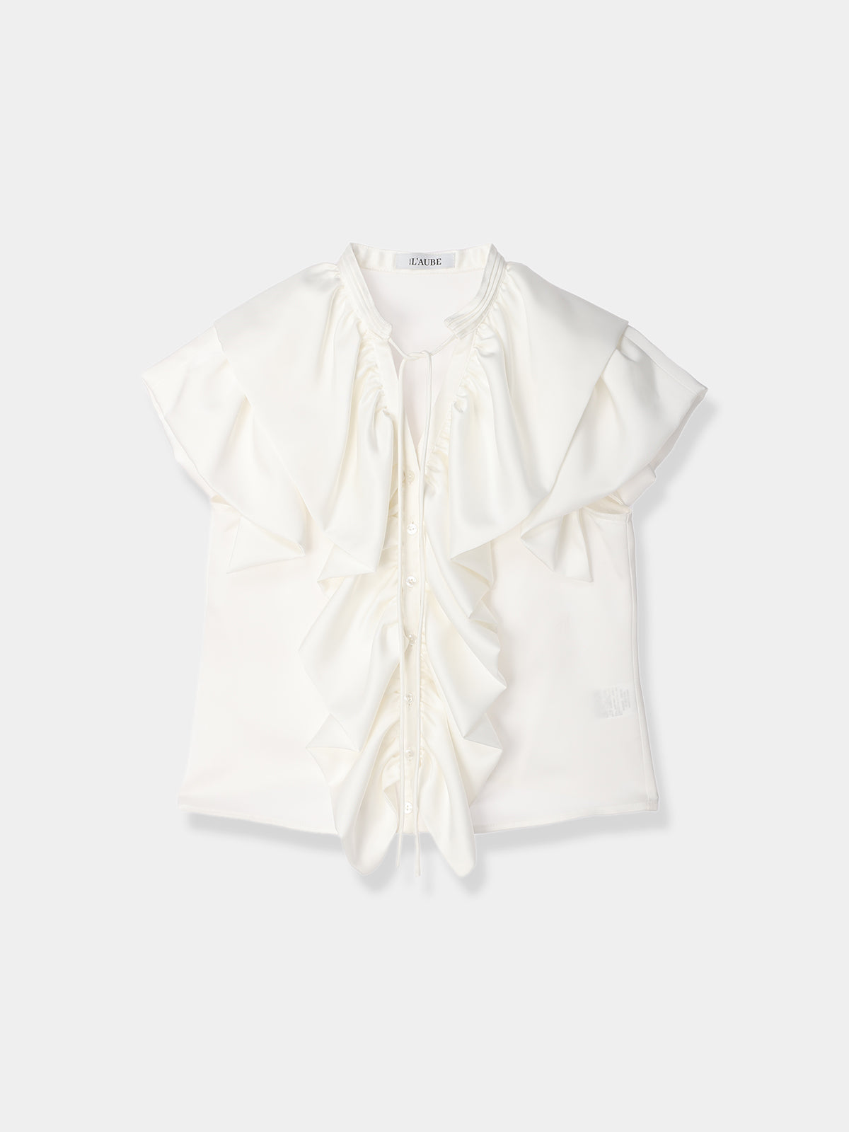 再入荷】Raffle Satin Blouse – L'AUBE BLANC
