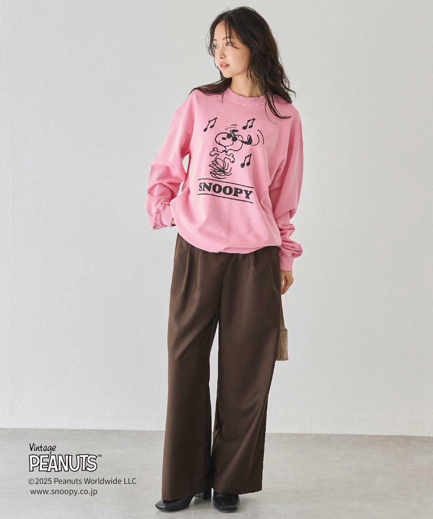 PEANUTS / SNOOPY】別注 music sweat スヌーピーロゴスウェット | ラビ