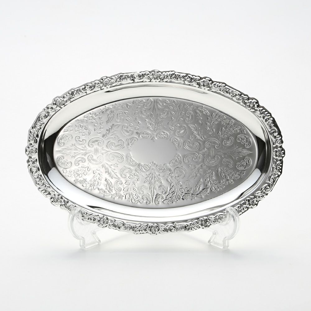 クイーン アン QUEEN ANNE（イギリス製銀メッキ） オーバルトレイ S 0