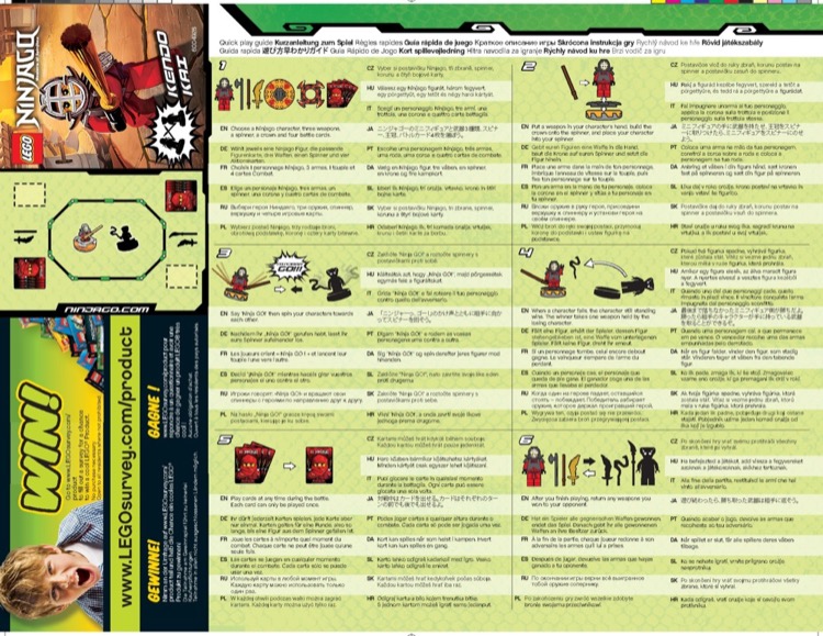 LEGO Instructions for set 9561 Kai ZX, Ninjago - Spinners