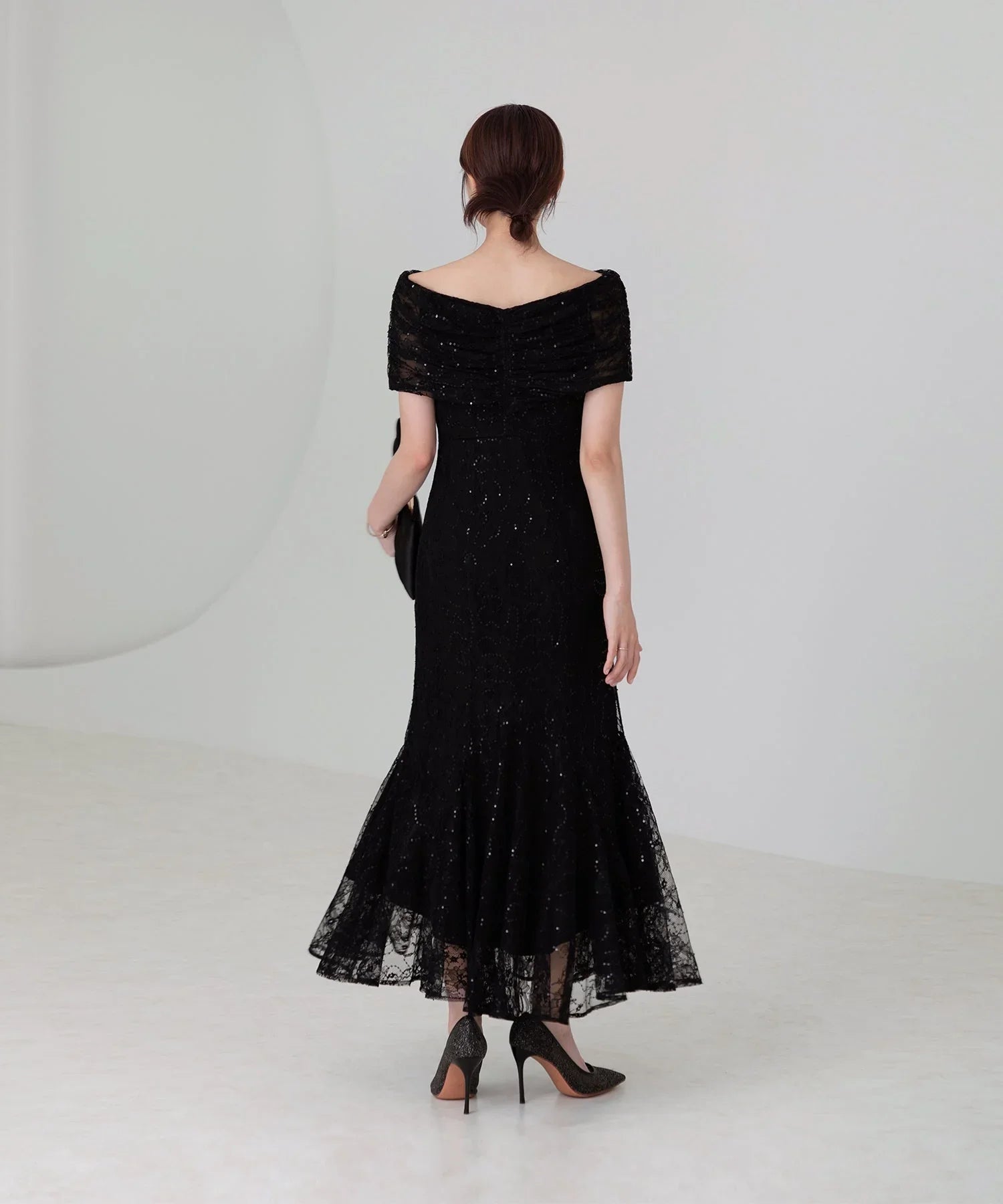 一部当日発送】2WAYレース花柄オフショルダーマーメイドワンピース結婚