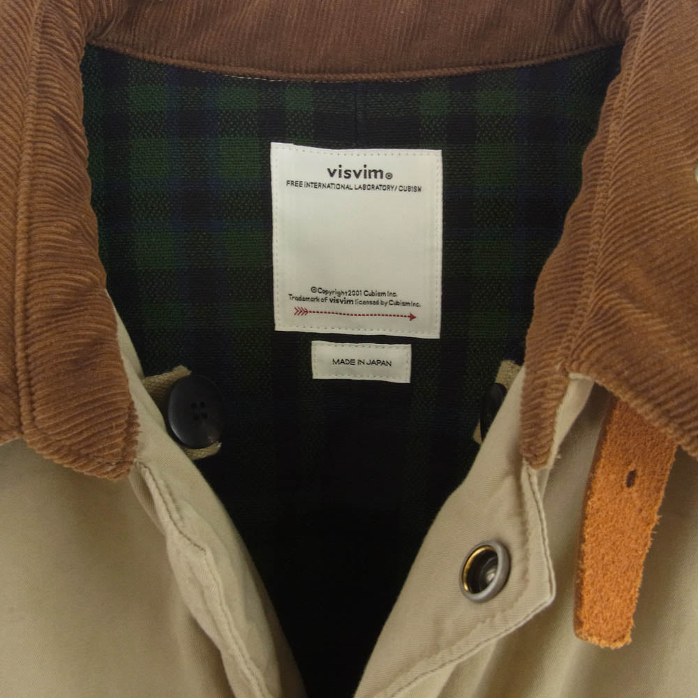 VISVIM ビズビム 24AW 0124205013023 BLACK KITE COAT BEIGE ブラック