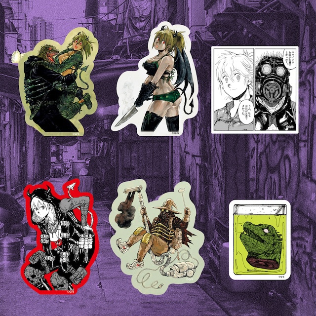 ドロヘドロ』 ステッカーセット その3 カイマンとニカイドウセット2