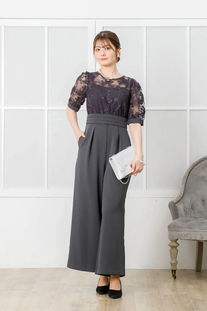 ダークカーキのケミカルレース切替オールインワン | select shop | L