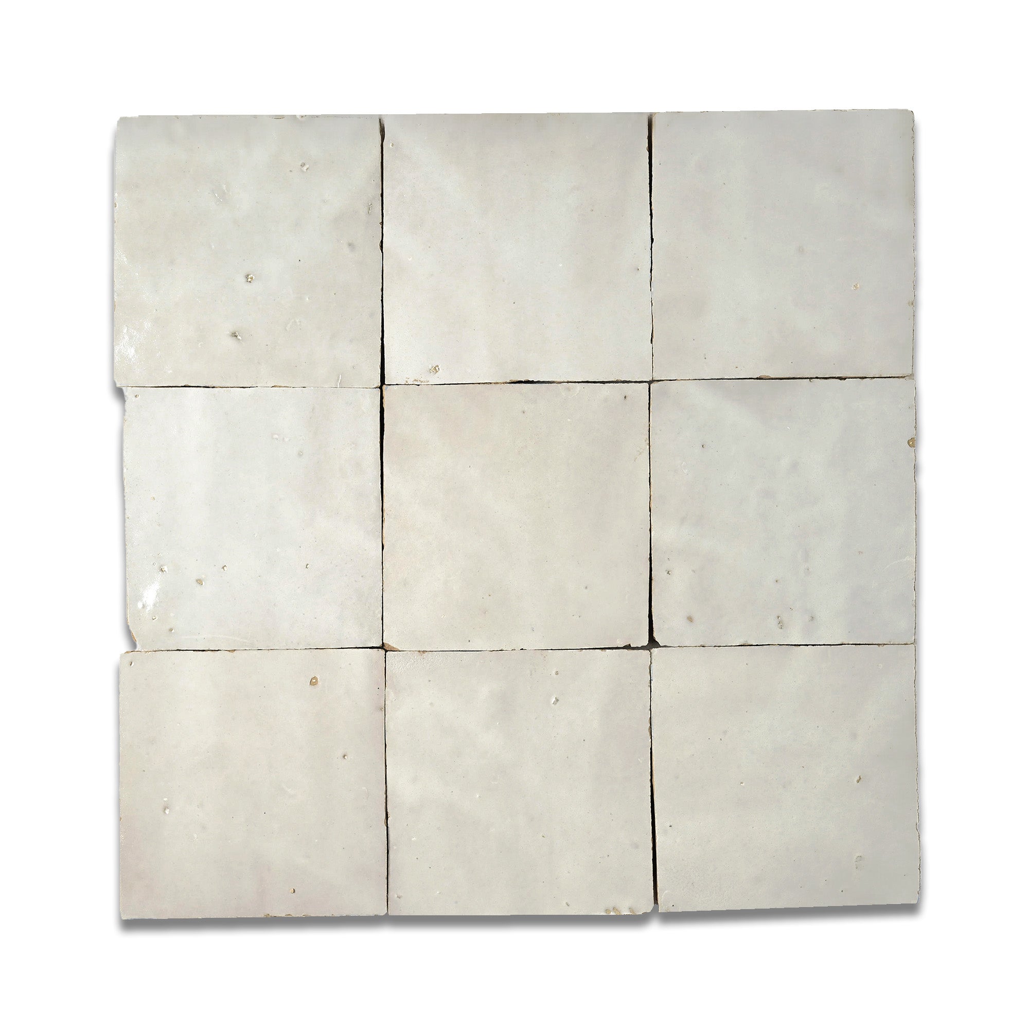 Magnolia White Zellige 4x4 Tile - Handcrafted Moroccan Clay – LiLi