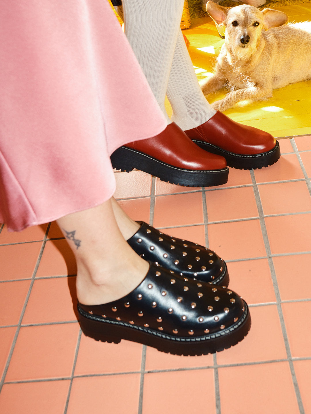 Lena Chunky Mule - Studs – Lisa Says Gah