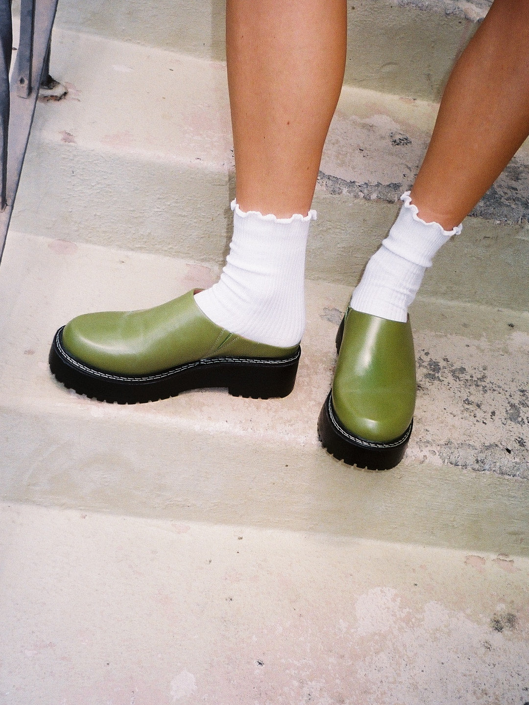 Lena Chunky Mule - Olive – Lisa Says Gah