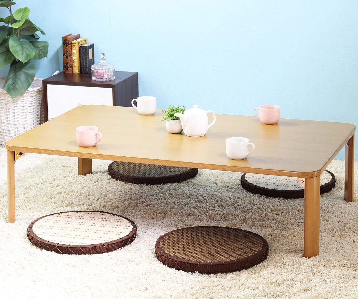 座卓 幅110cm 折りたたみ 木目調 （ テーブル リビングテーブル