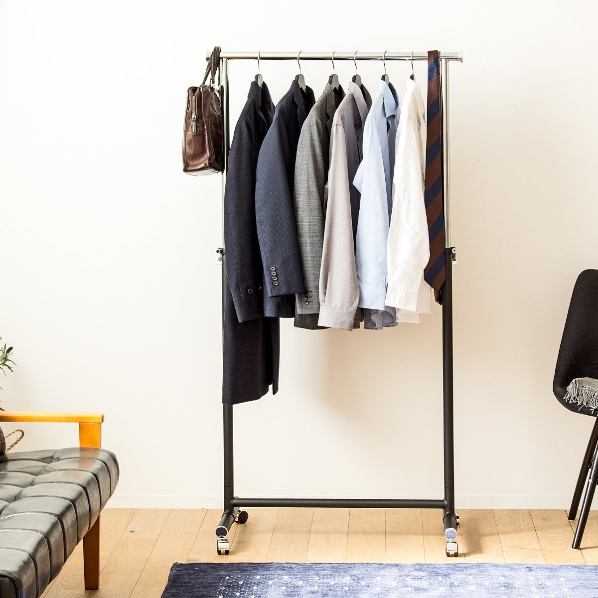 ハンガーラック 高耐荷重 幅82cm （ パイプハンガー 頑丈 耐荷重80kg