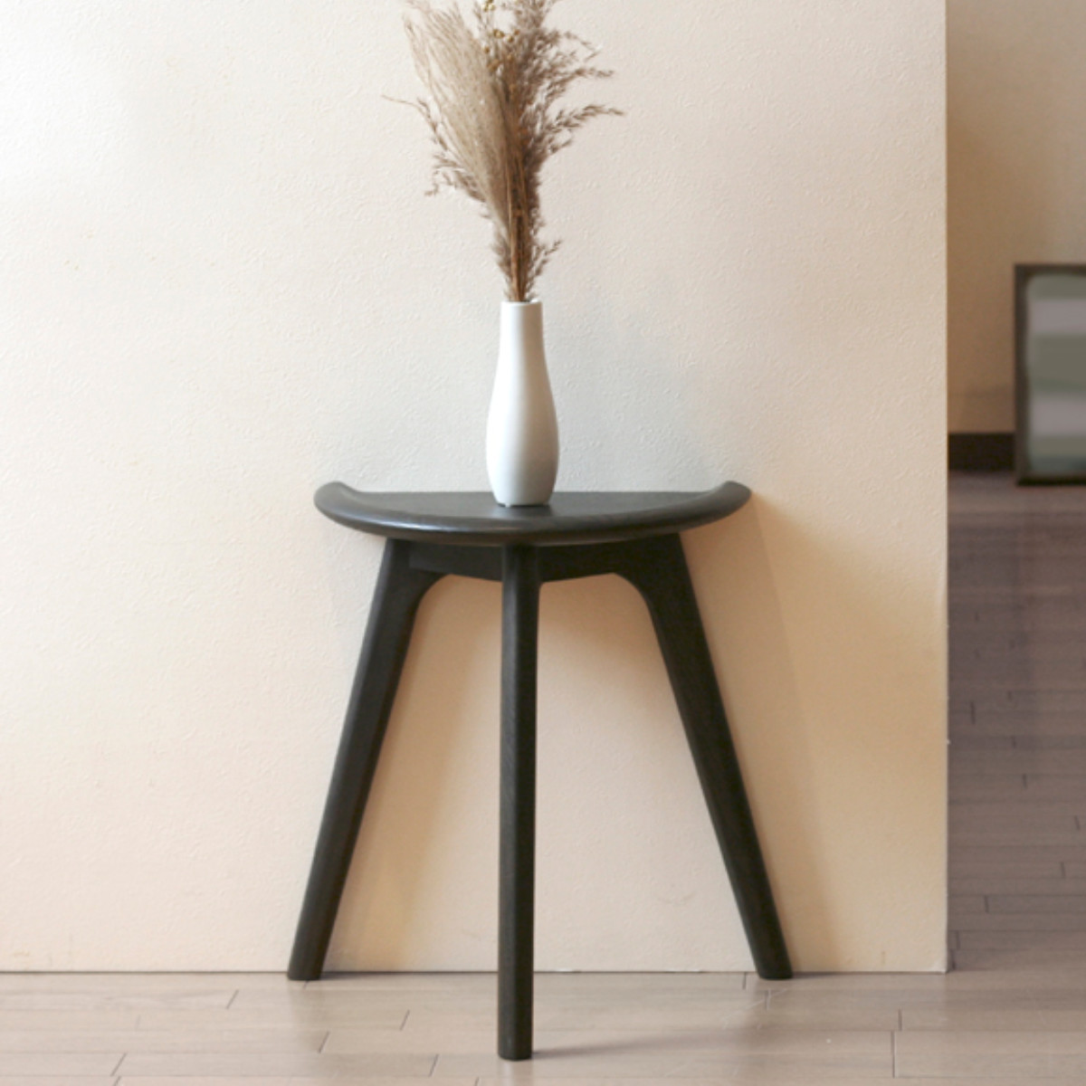 サイドテーブル 高さ44cm アッシュ 2台使用可能 HALVE （ 開梱設置 半