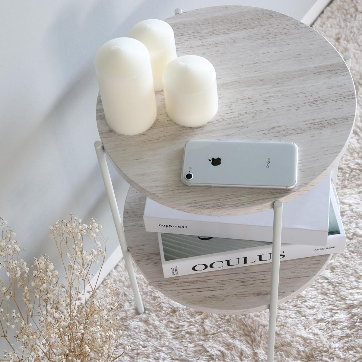 dショッピング |アウトレット サイドテーブル 高さ52cm 2段 ラック