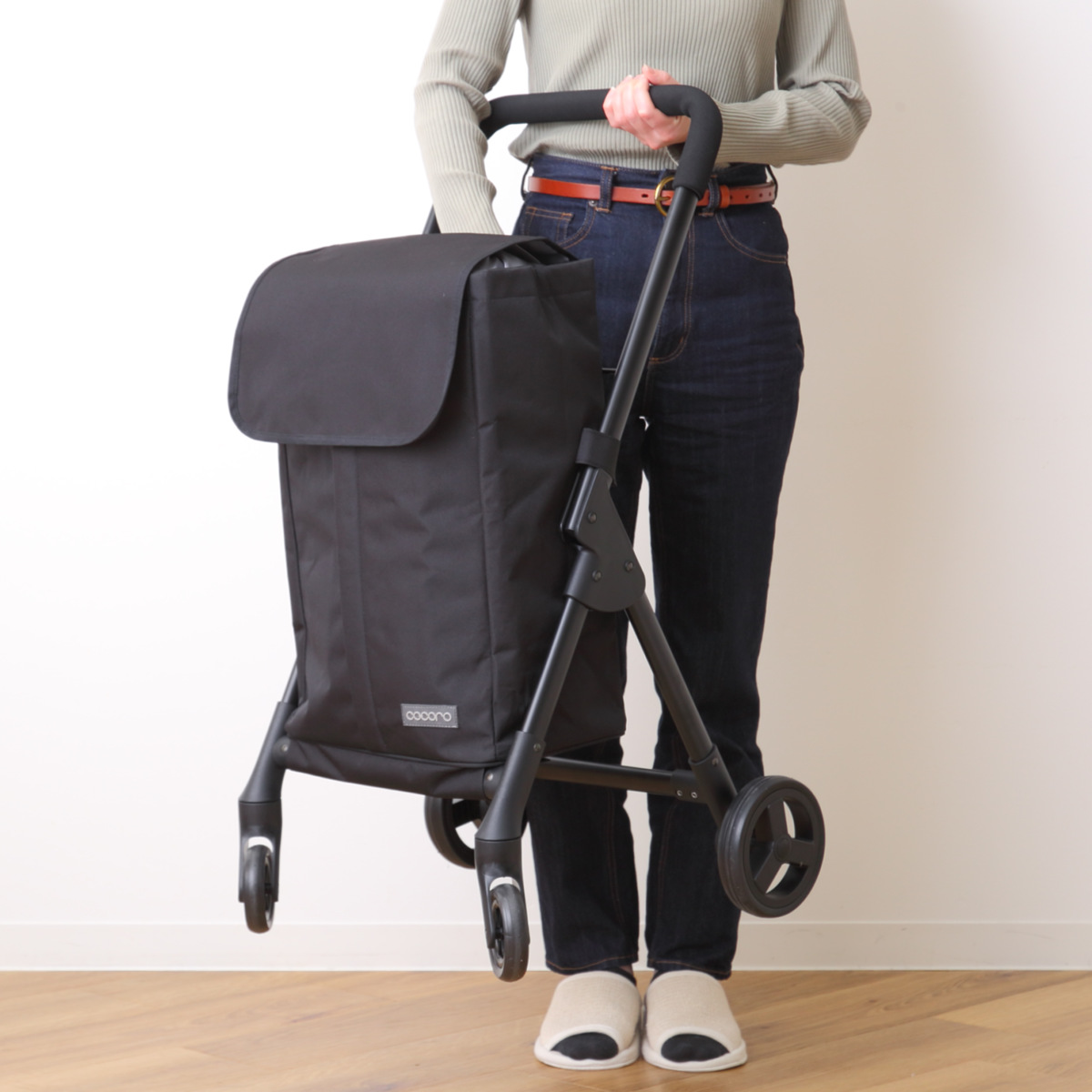 ショッピングカート cocoro オープン フロント 前押し 4輪カート