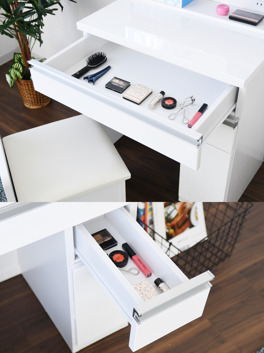 dショッピング |ドレッサー 幅65cm 鏡台 一面鏡 ローズ （ スツール