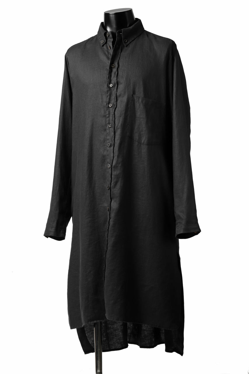 Aleksandr Manamis Long Box Pleat Shirt (BLACK)の商品ページ
